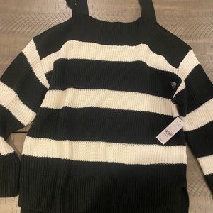 NY & C cold shoulder stripe sweater